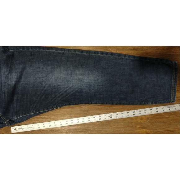 Lucky Brand Straight Leg Dark Wash Blue Denim Jeans Men's‎ Size 40x30 (42x29) - Picture 3 of 7